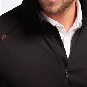 Rhone 1/4 Zip Black Pullover - Medium